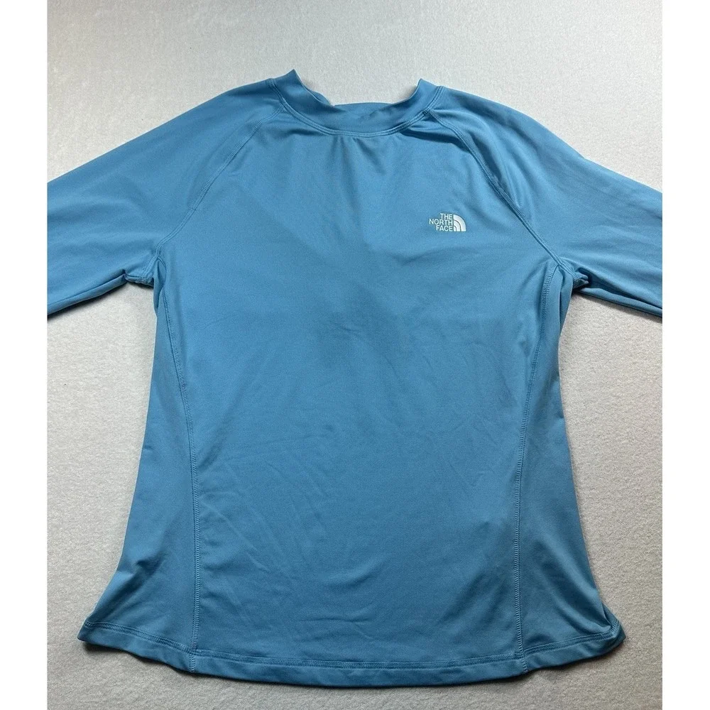 The North Face FlashDry‎ Breeze Long Sleeve Shirt Unisex L Blue Performance Logo